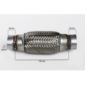 RACORD FLEXIBIL INNER &amp; OUTER BRAID (B) 38X150 MM