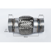 RACORD FLEXIBIL OUTER BRAID (A) 55X100 MM