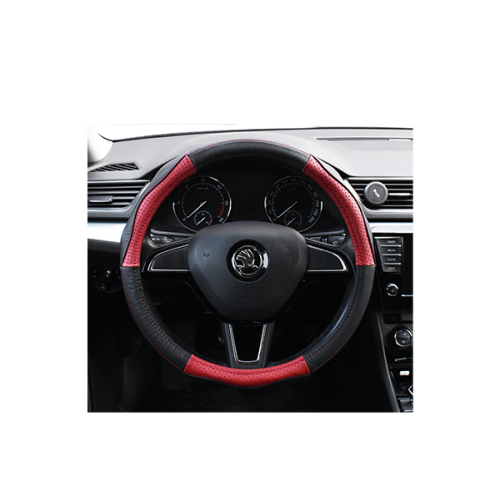 HUSA VOLAN PIELE NATURALA SPORT NEGRU - ROSU 37-39 CM