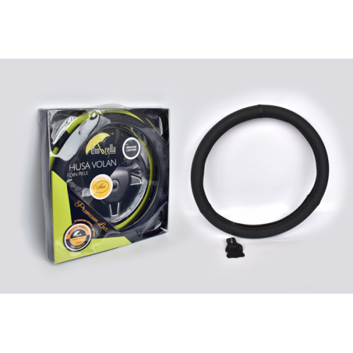 HUSA VOLAN PIELE NATURALA - NEGRU 37-39 CM