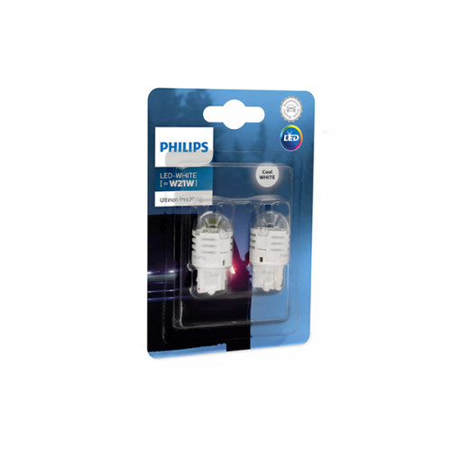 SET 2 BECURI LED EXTERIOR 12V W21 RED W3x16D ULTINON PRO3000 SI PHILIPS