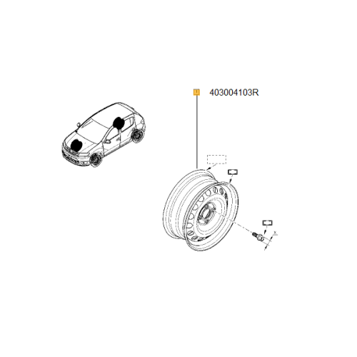JANTA TABLA RENAULT ORIGINAL R15 DACIA LOGAN II SANDERO II GRI 6JX15 4X100X60 ET40