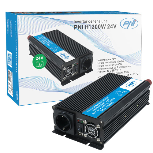 INVERTOR DE TENSIUNE PNI H1200W ALIMENTARE 24V IESIRE 230V