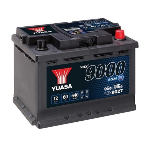 ACUMULATOR YUASA 9000 AGM 60Ah 640A (243x175x190)